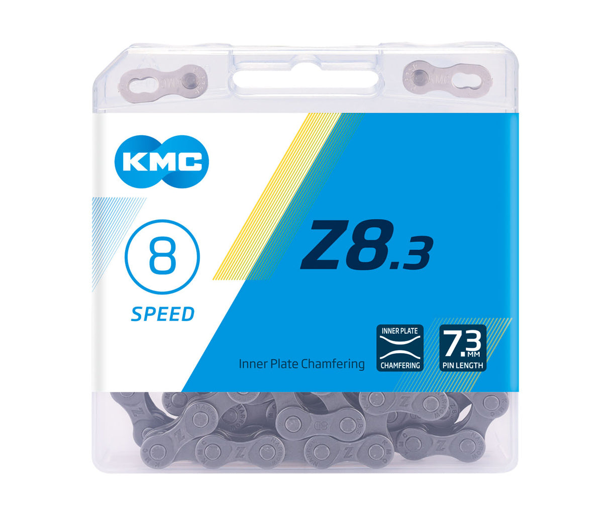 KMC Z8.3 8 Speed Chain in Silver/Grey