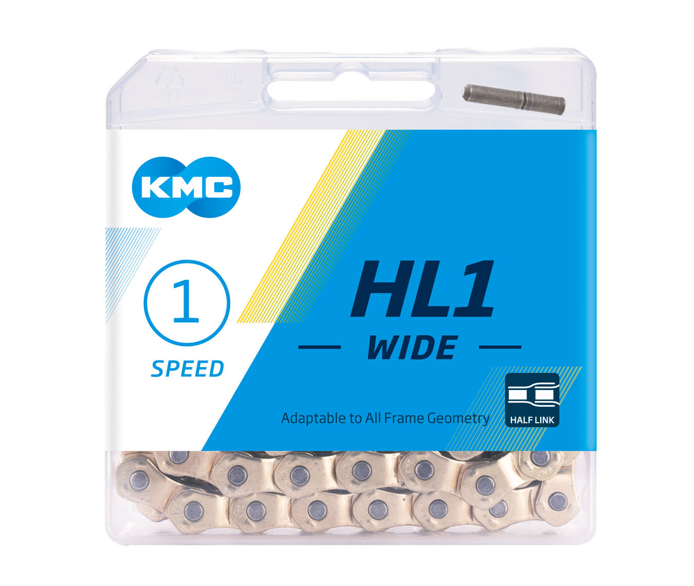 KMC HL1 - Half Link Nickel Plated BMX Chain in Silver